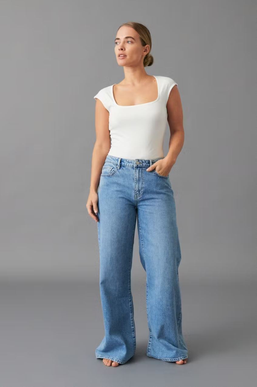 Ginatricot / Damen-Jeans / Baggy wide jeans