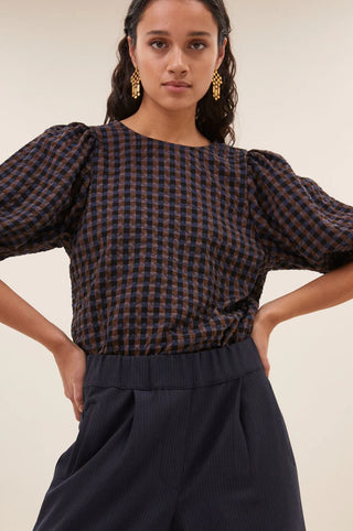 By-Bar / Damen-Bluse / jet check blouse