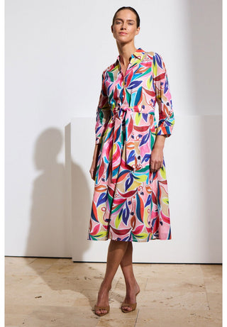6536 coloured flowers print;1