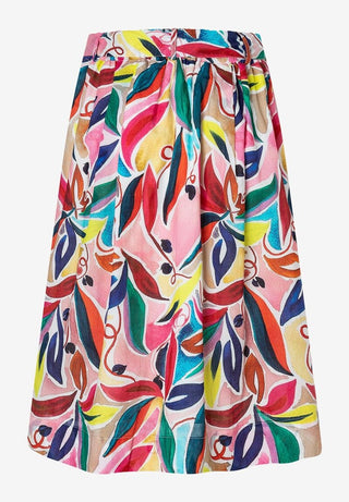 6536 coloured flowers print;2