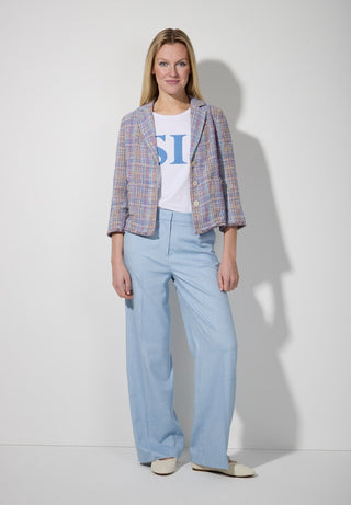 4319 multicoloured check boucle;2