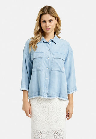 Smith&Soul / Damen-Bluse / CROPPED DENIM SHIRT BLOUSE