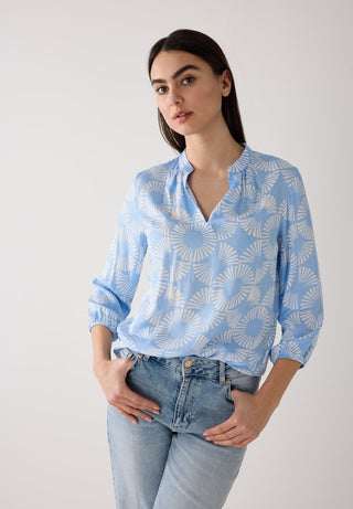 More & More / Damen-Bluse / Printed Ecovero Blouse