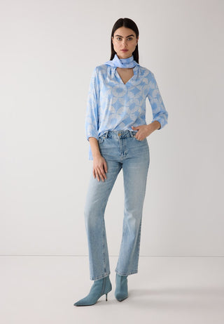 More & More / Damen-Bluse / Printed Ecovero Blouse