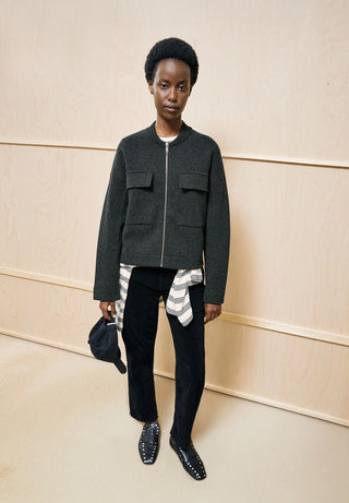 ARMEDANGELS / Damen-Jacke / COTTON-WOOL BOMBER KNIT JACKET