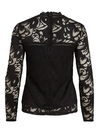 VILA GmbH / Damen-Bluse / VISTASIA LACE L/S TOP - NOOS