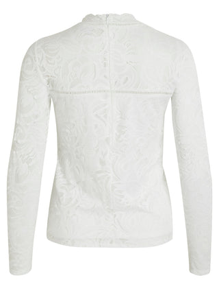 VILA GmbH / Damen-Bluse / VISTASIA LACE L/S TOP - NOOS