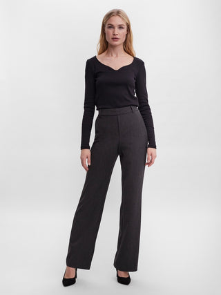 Bestseller / Damen-Hose / VMMAYA MW STRAIGHT SOLID PANT NOOS