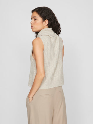 VILA GmbH / Damen-Strick / VIBELUNA HIGH NECK S/L KNIT VEST-NO