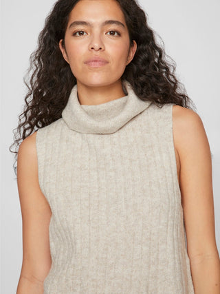 VILA GmbH / Damen-Strick / VIBELUNA HIGH NECK S/L KNIT VEST-NO