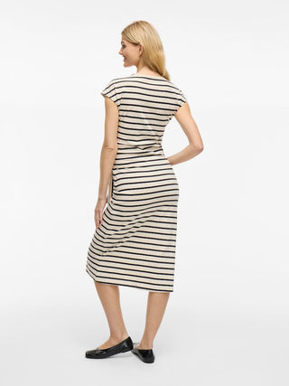 VILA GmbH / Damen-Kleid / VIPOMPIA O-NECK CAP SLEEVE MIDI DRE