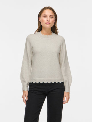VILA GmbH / Damen-Strick / VINIKOLINA O-NECK L/S KNIT TOP - NO