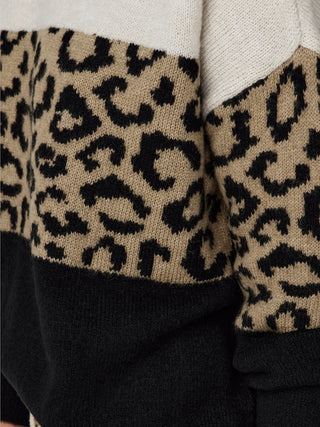 Bestseller / Damen-Strick / ONLJADE ANIMAL LS O-NECK KNT NOOS