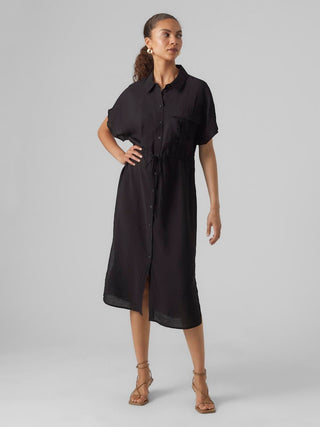 Vero Moda / Damen-Kleid / VMIRIS S/S SHIRT CALF DRESS WVN GA