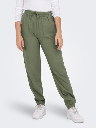 Only / Damen-Hose / ONLCARO MW LIN PULL-UP CARGO PNT NO