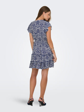 Bestseller / Damen-Kleid / ONLCLAUDETTE LIFE SS MINI DRESS WVN
