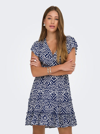 Bestseller / Damen-Kleid / ONLCLAUDETTE LIFE SS MINI DRESS WVN