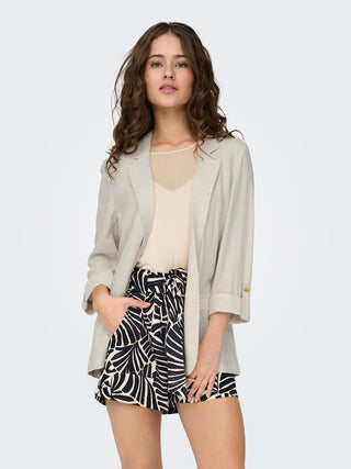 Bestseller / Damen-Blazer / ONLSIESTA 3/4 OPEN LIN BL BLAZE TLR