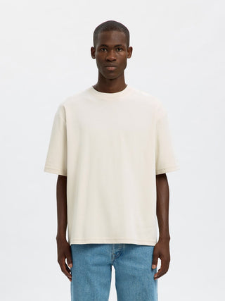 Selected Homme / Herren-Shirt / SLMLOOSEOSCAR SS O-NECK TEE NOOS