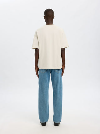 Selected Homme / Herren-Shirt / SLMLOOSEOSCAR SS O-NECK TEE NOOS
