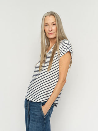 Mos + Mosh / Damen-Shirt / MMKala V-SS Stripe Tee