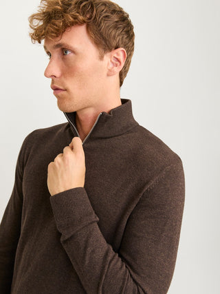 Bestseller / Herren-Strick / JJEEMIL KNIT HALF ZIP NOOS