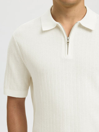 Bestseller / Herren-Strick / SLMCRAN SS KNIT STRUCTURE ZIP POLO