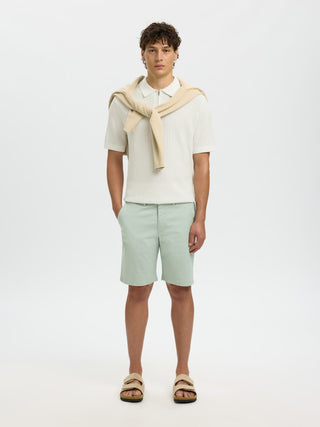 Bestseller / Herren-Strick / SLMCRAN SS KNIT STRUCTURE ZIP POLO