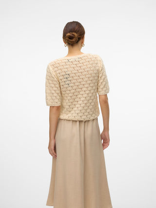 Bestseller / Damen-Strick / VMKORA 2/4 O-NECK BUTTON CARDIGAN