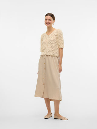 Bestseller / Damen-Strick / VMKORA 2/4 O-NECK BUTTON CARDIGAN