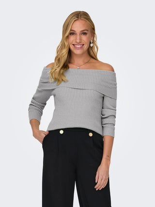 Only / Damen-Strick / ONLKATIA LIFE LS OFF SHOULDER KNT N