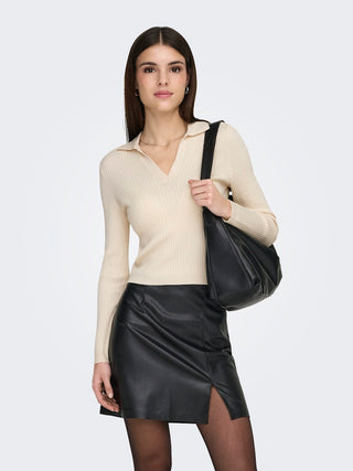 Bestseller / Damen-Shirt / ONLKAYA LS POLO KNT NOOS
