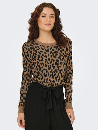 Bestseller / Damen-Shirt / ONLVIENNA LS JQ LEO O-NECK CC KNT
