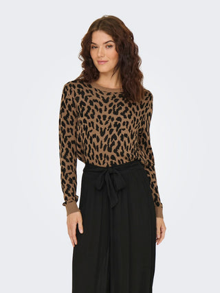 Bestseller / Damen-Shirt / ONLVIENNA LS JQ LEO O-NECK CC KNT