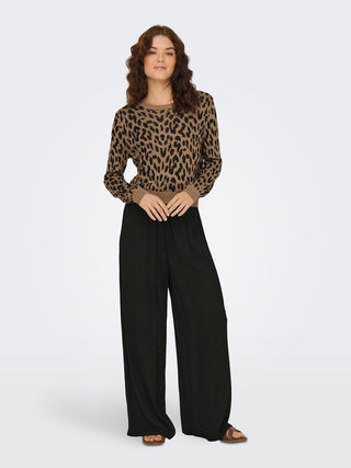 Bestseller / Damen-Shirt / ONLVIENNA LS JQ LEO O-NECK CC KNT