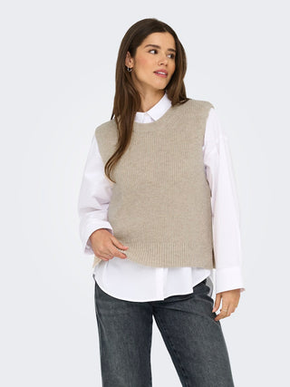 Bestseller / Damen-Weste / ONLPARIS LIFE SL SLIT VEST KNT