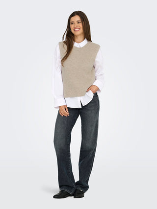 Bestseller / Damen-Weste / ONLPARIS LIFE SL SLIT VEST KNT