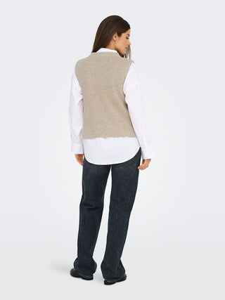 Bestseller / Damen-Weste / ONLPARIS LIFE SL SLIT VEST KNT