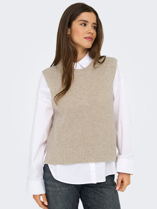 Bestseller / Damen-Weste / ONLPARIS LIFE SL SLIT VEST KNT