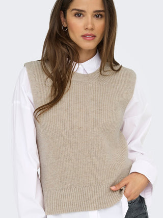 Bestseller / Damen-Weste / ONLPARIS LIFE SL SLIT VEST KNT
