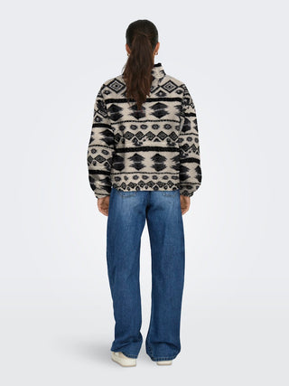Bestseller / Damen-Sweat / ONLJANNE LIFE AZTEC TEDDY L/S ZIP C