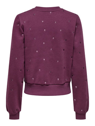 Bestseller / Damen-Sweat / ONLATIKA L/S O-NECK GLITTER EMB. BO
