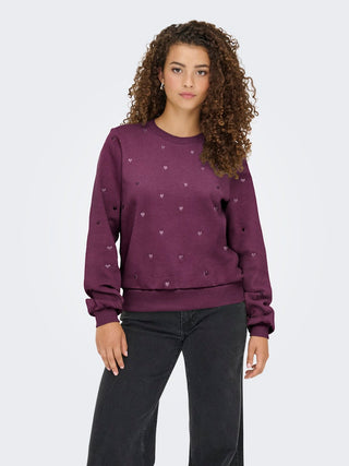 Bestseller / Damen-Sweat / ONLATIKA L/S O-NECK GLITTER EMB. BO