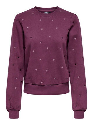 Bestseller / Damen-Sweat / ONLATIKA L/S O-NECK GLITTER EMB. BO