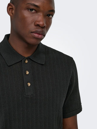 Only & Sons / Herren-Shirt / ONSMOON REG 12 SS POLO KNIT NOOS