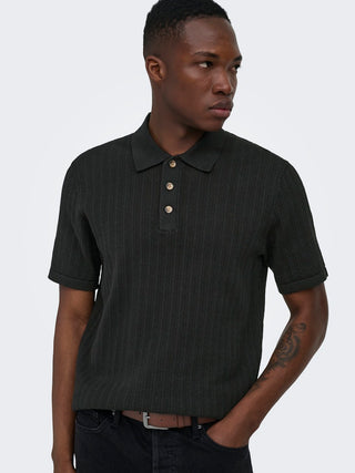 Only & Sons / Herren-Shirt / ONSMOON REG 12 SS POLO KNIT NOOS