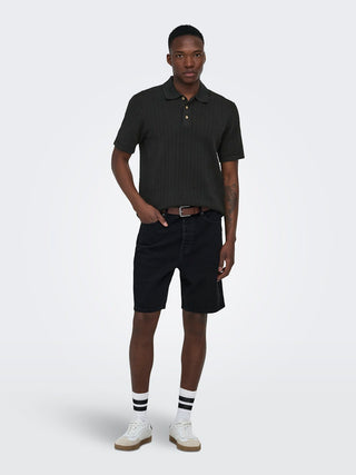 Only & Sons / Herren-Shirt / ONSMOON REG 12 SS POLO KNIT NOOS