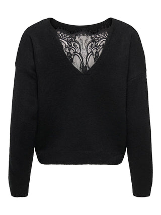 Bestseller / Damen-Strick / ONLADELE LS LACE MIX O-NECK CC KNT