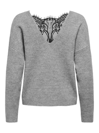 Bestseller / Damen-Strick / ONLADELE LS LACE MIX O-NECK CC KNT