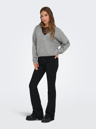 Bestseller / Damen-Strick / ONLADELE LS LACE MIX O-NECK CC KNT